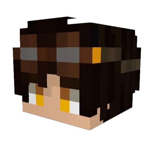 Coolffee Minecraft avatar head, 3D render