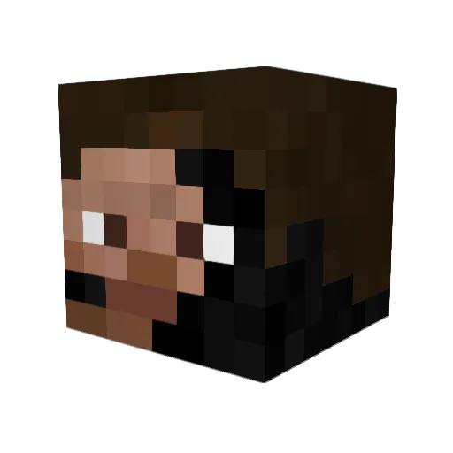 Coolfood Minecraft avatar head, 3D render