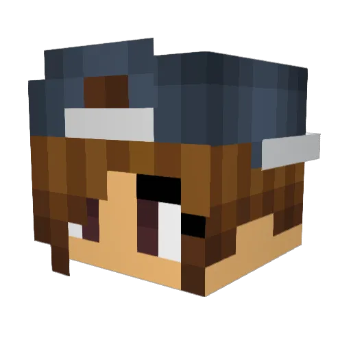 CoolgirlThree Minecraft avatar head, 3D render