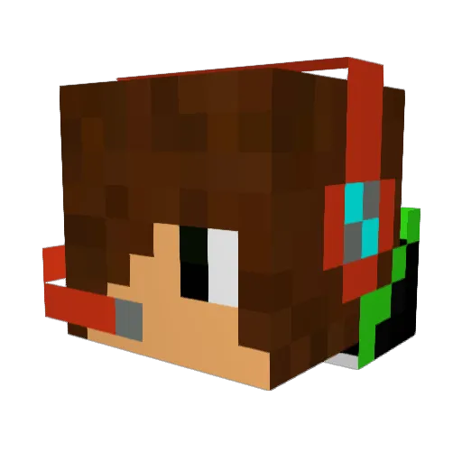 Cooljaker Minecraft avatar head, 3D render