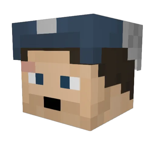 Coolmanev Minecraft avatar head, 3D render