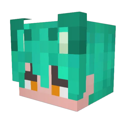 Coolment Minecraft avatar head, 3D render