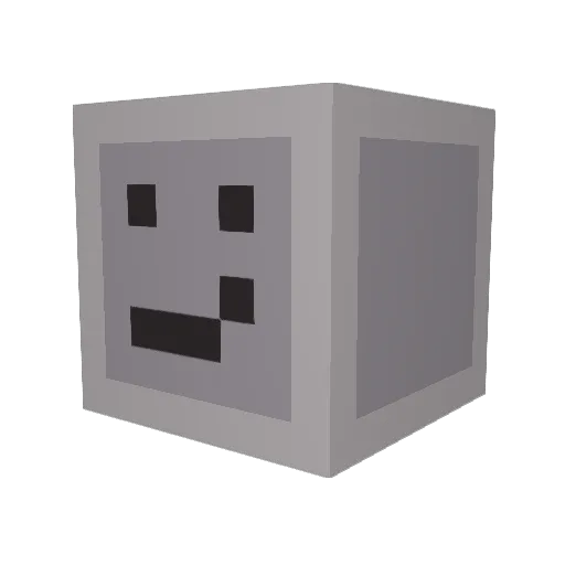 Coolour Minecraft avatar head, 3D render