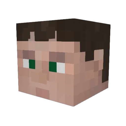 Coolspino Minecraft avatar head, 3D render