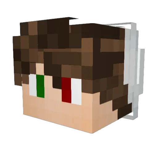 Coolutube Minecraft avatar head, 3D render