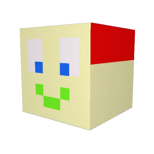Coolxx1000 Minecraft avatar head, 3D render