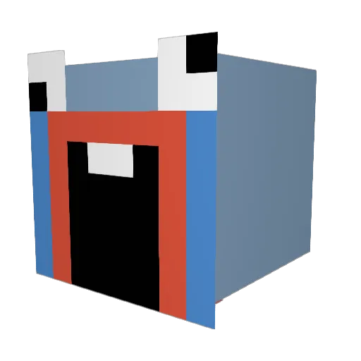 Coomder Minecraft avatar head, 3D render