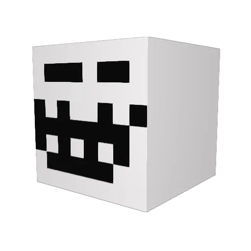 Coomoe Minecraft avatar head, 3D render