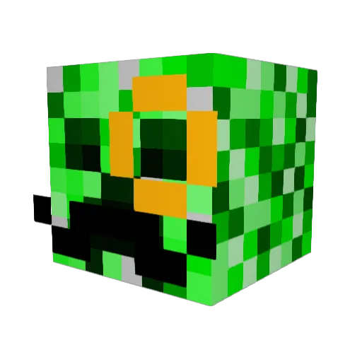 Coonwalrus Minecraft avatar head, 3D render
