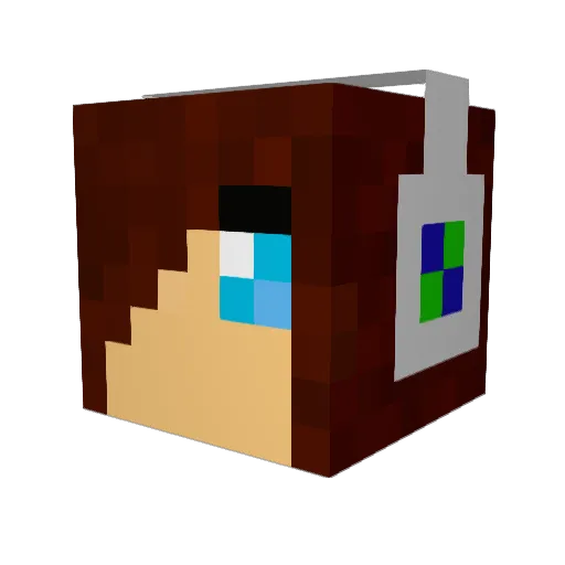 CoooKiie Minecraft avatar head, 3D render