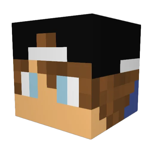 Cooookieees Minecraft avatar head, 3D render