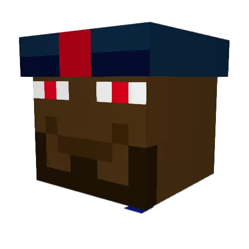 CooperDubU Minecraft avatar head, 3D render