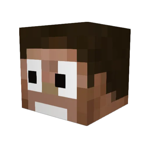 Coopercj Minecraft avatar head, 3D render