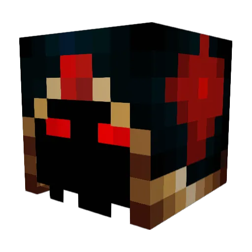 Cooperdevi Minecraft avatar head, 3D render