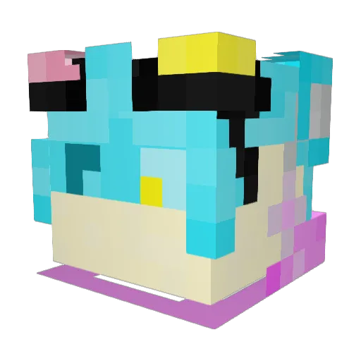 Cooppage Minecraft avatar head, 3D render