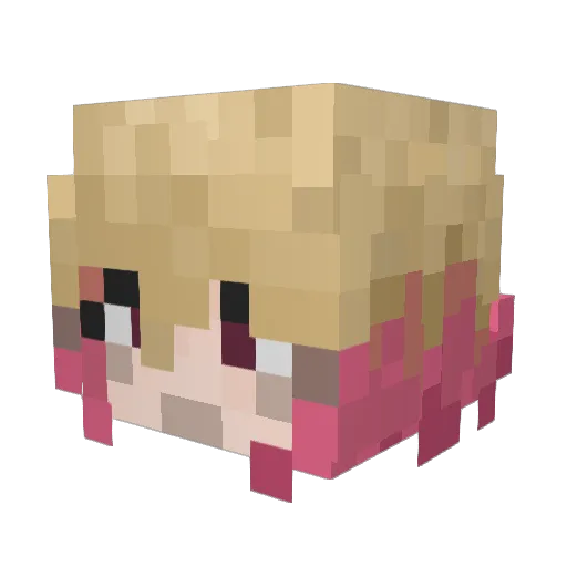 Cooth Minecraft avatar head, 3D render