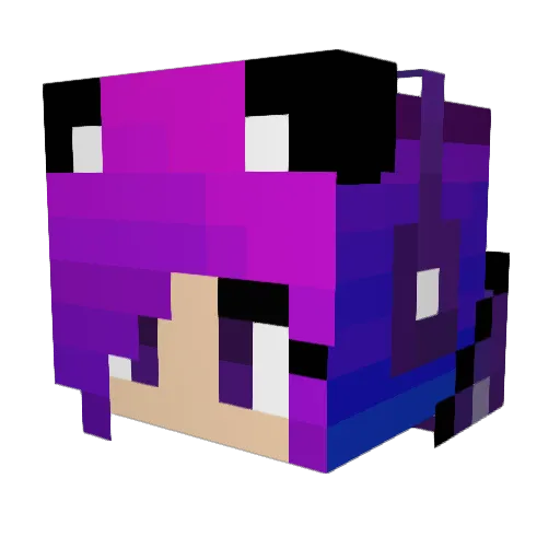 Cooxiee Minecraft avatar head, 3D render