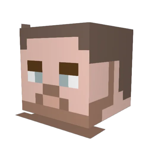 Cop1um Minecraft avatar head, 3D render