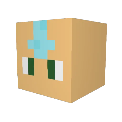 CopCraft Minecraft avatar head, 3D render
