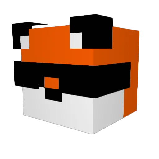 Copello Minecraft avatar head, 3D render