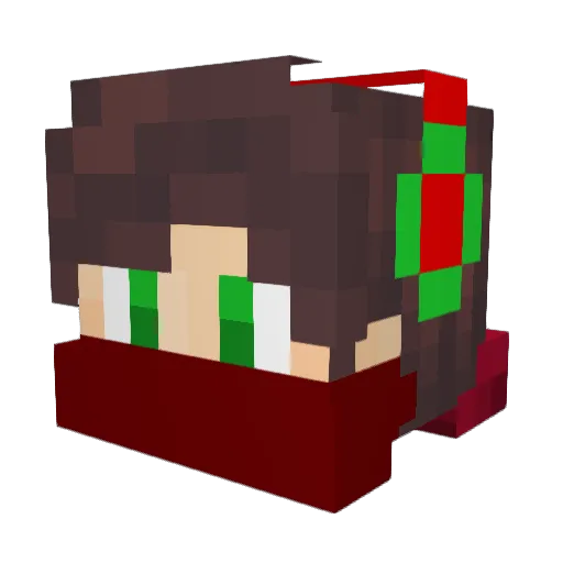 Coperty Minecraft avatar head, 3D render