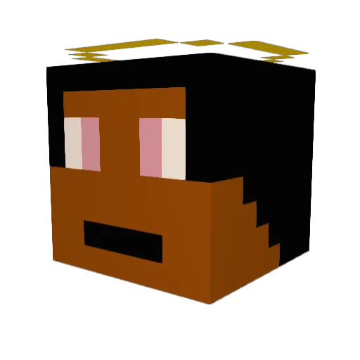 Copewk Minecraft avatar head, 3D render