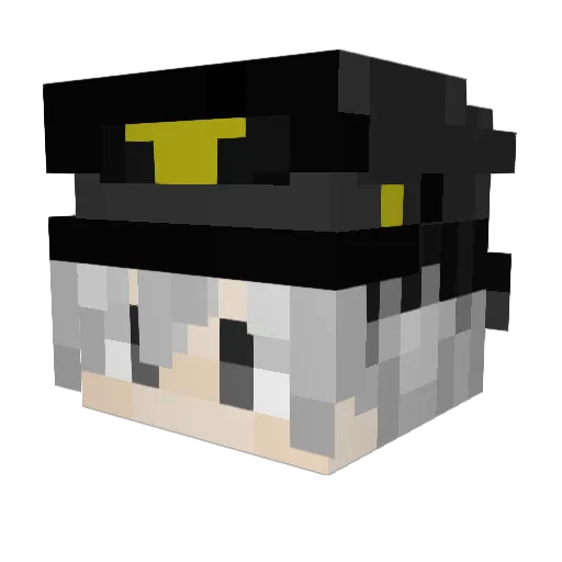 Copi_Re Minecraft avatar head, 3D render