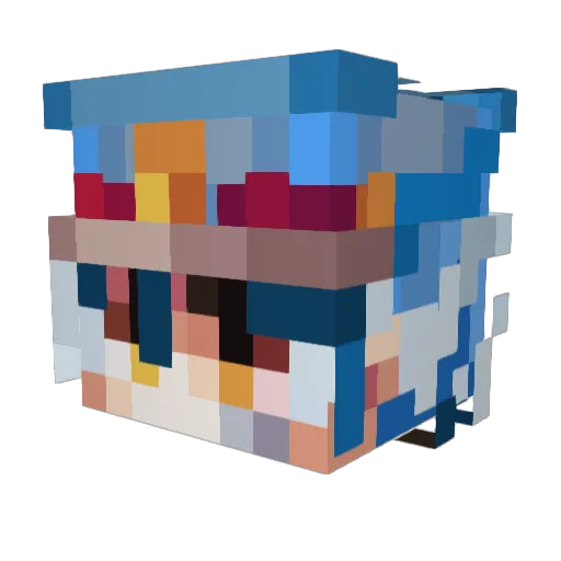 CopitoDeNieveXD Minecraft avatar head, 3D render