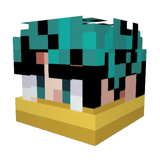 Copiul Minecraft avatar head, 3D render