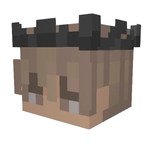Copokinho Minecraft avatar head, 3D render
