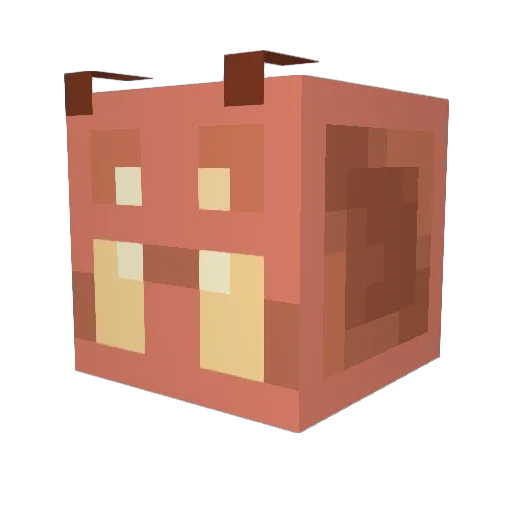 CopperBee Minecraft avatar head, 3D render