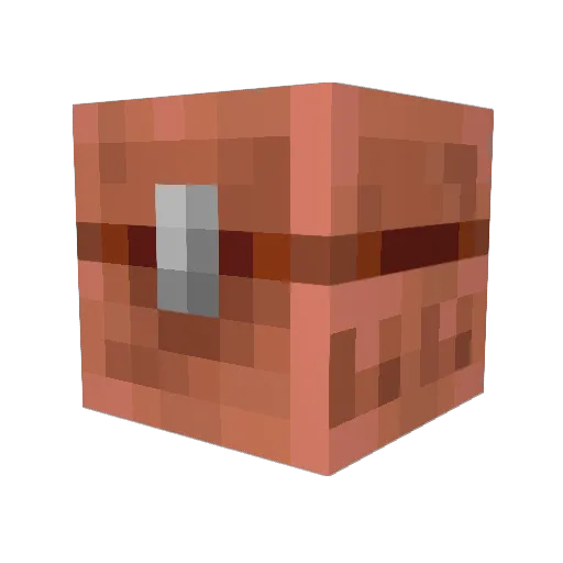CopperChest Minecraft avatar head, 3D render