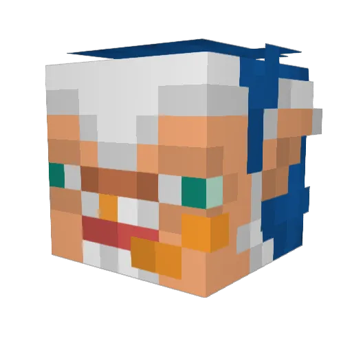 CopperCrypt Minecraft avatar head, 3D render