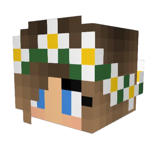 CopperCu Minecraft avatar head, 3D render