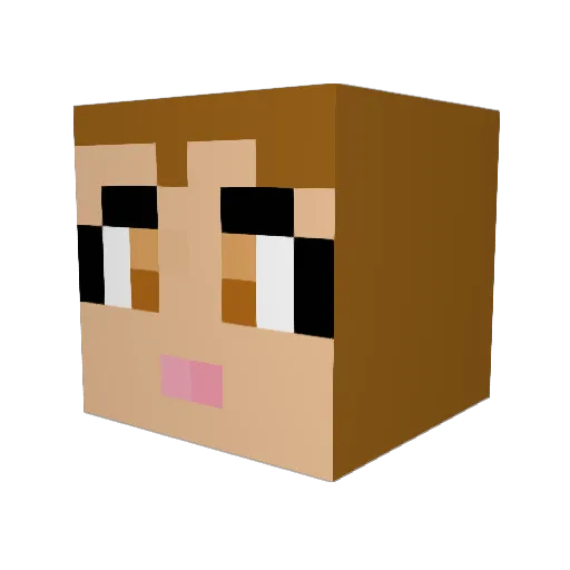 CopperHair06 Minecraft avatar head, 3D render
