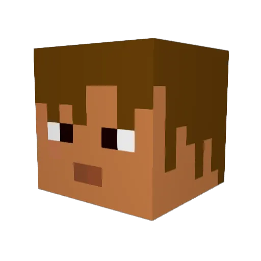 CopperPie Minecraft avatar head, 3D render