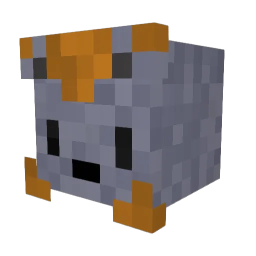 CopperTheFolf Minecraft avatar head, 3D render