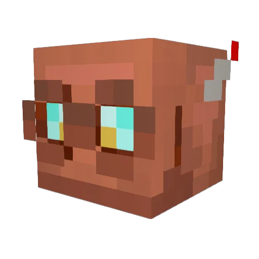 Copper_Bot Minecraft avatar head, 3D render