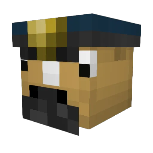 Copper_Cap Minecraft avatar head, 3D render