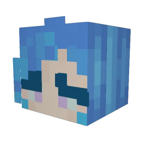 Copper_Ice Minecraft avatar head, 3D render