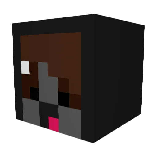 Copper_Metal Minecraft avatar head, 3D render