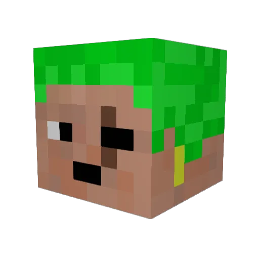 Copsinka Minecraft avatar head, 3D render