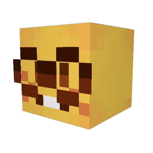 CopyAndPasted Minecraft avatar head, 3D render