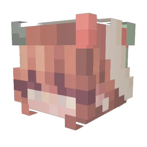 CopyChat Minecraft avatar head, 3D render