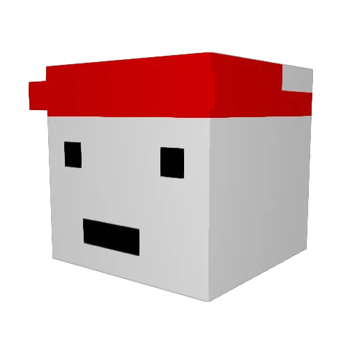 CopyOfAries Minecraft avatar head, 3D render