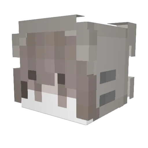 Copylife Minecraft avatar head, 3D render