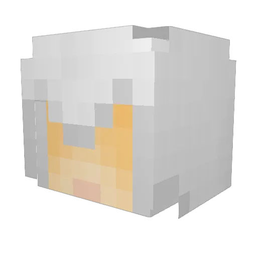 Copysky Minecraft avatar head, 3D render
