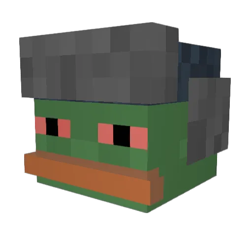 CoqSquat Minecraft avatar head, 3D render