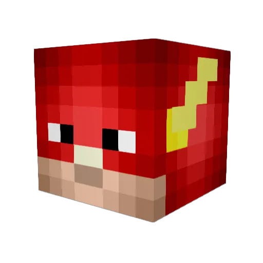 Coquillete Minecraft avatar head, 3D render