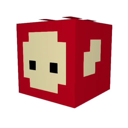 Coqut Minecraft avatar head, 3D render